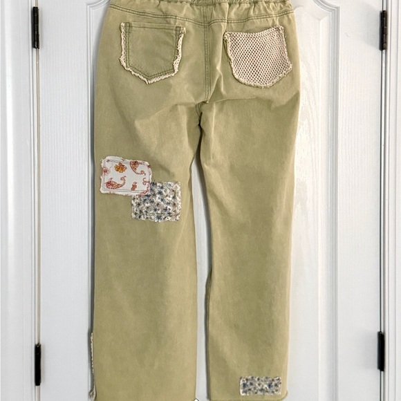 🌿POL Olive Patchwork Casual Pants - Picture 3 of 6